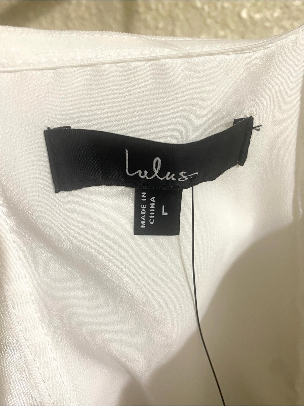 Lulus Laubrey White Floral Jacquard Midi Dress and Scarf Set Size L NWT - Picture 11 of 16